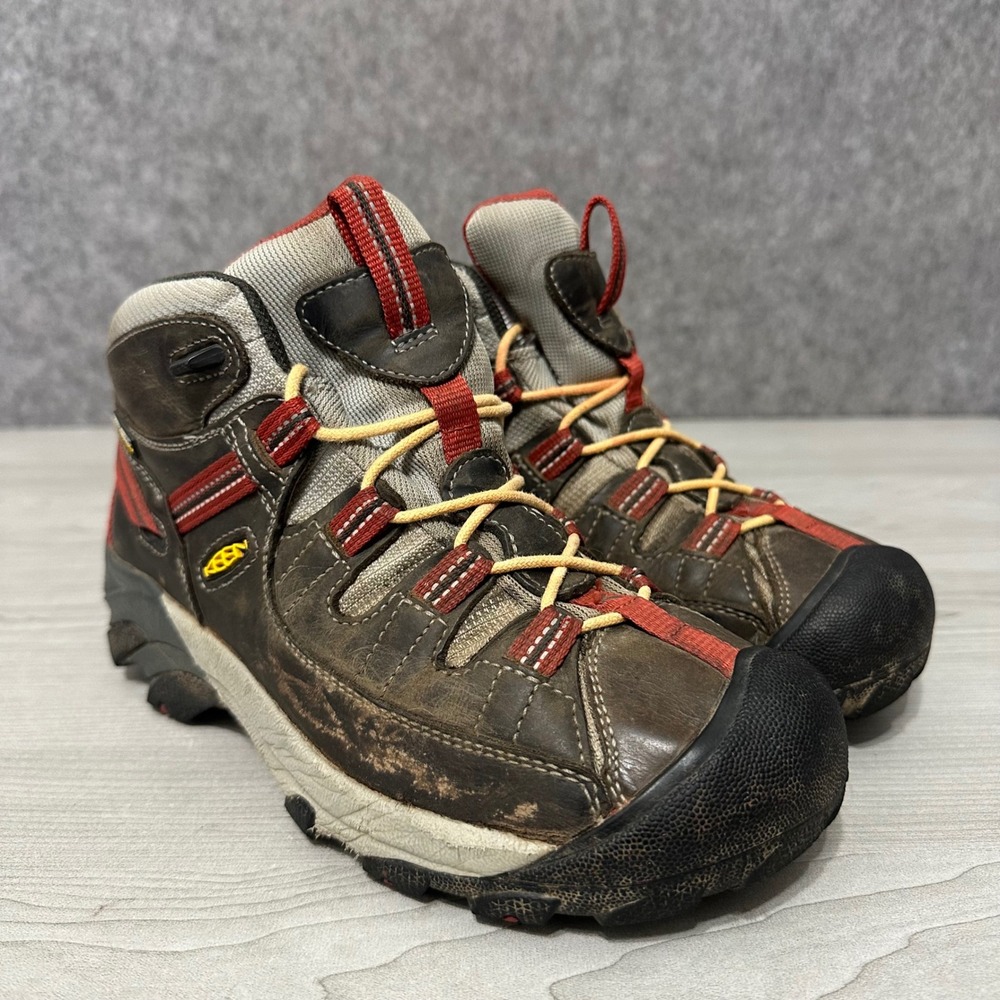 KEEN Targhee II Waterproof Hiking‎ Boots Womens 7.5 Brown Leather Mid Outdoor